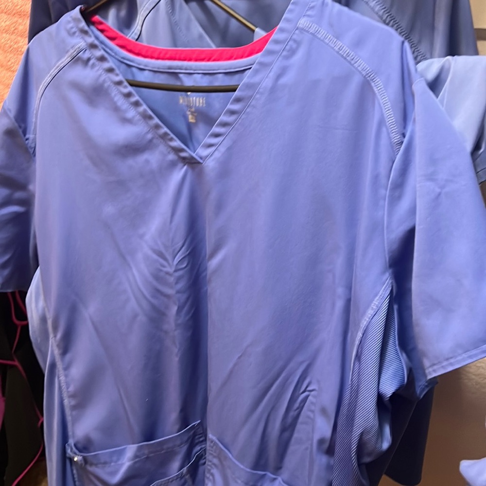 Ceil blue scrub top